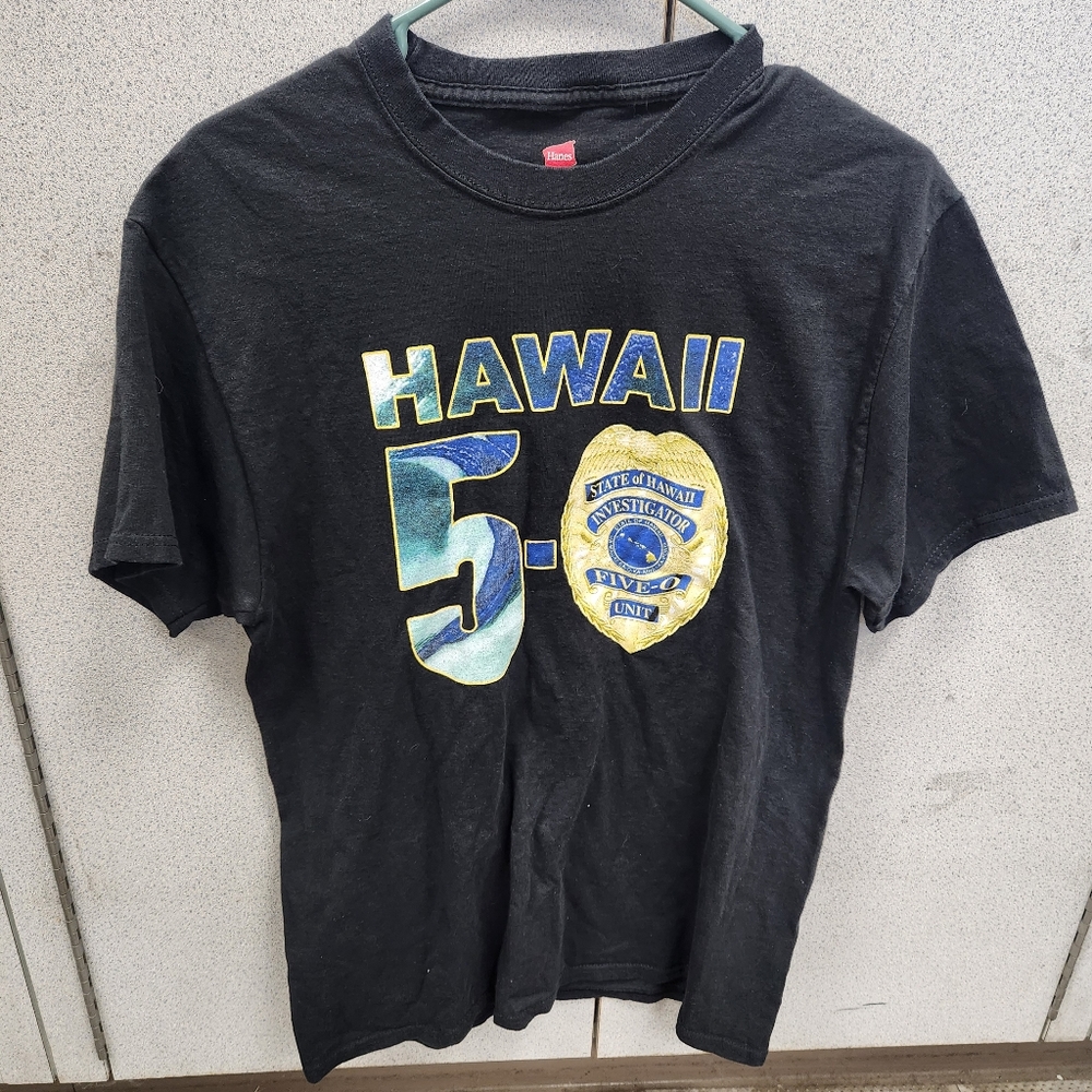Hawaii 5-0 Filmed In Hawaii Graphic Design T Shirt Size Medium